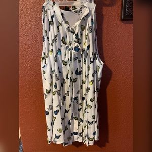 white top with butterflies